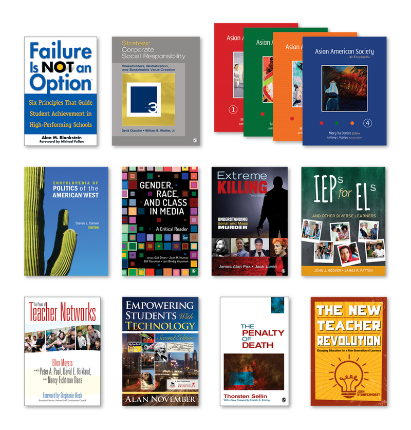 Cover designs for Corwin Press and SAGE Publishing.